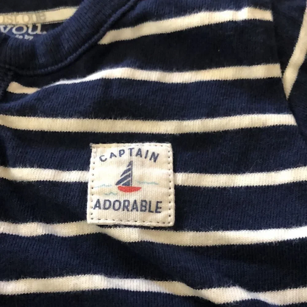 Captain 👩‍✈️ 👩‍✈️ Adorable! Carters Onesie Snap Bottom for Easy In and Out.